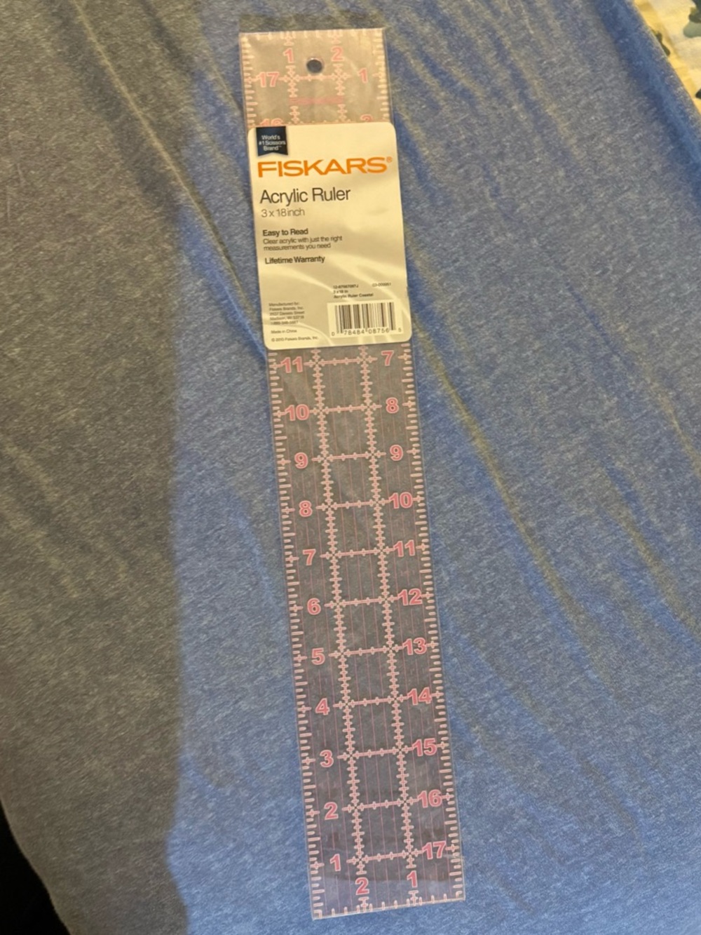 Fiskars Acrylic Sewing and Quilting Ruler 3” x 18” - Picture 6 of 7